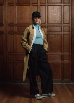 Outlet Gloverall Darcy Trench Coat Stone