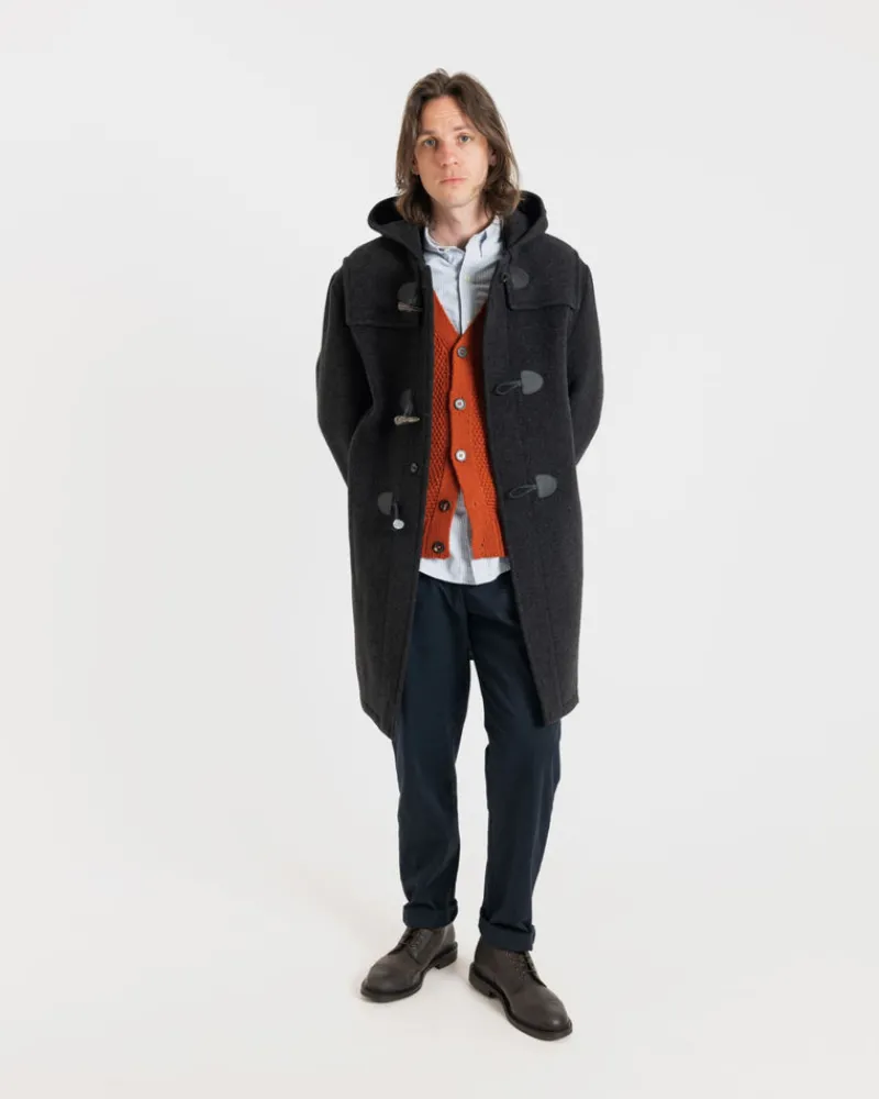 Hot Gloverall Drake Duffle Coat Charcoal
