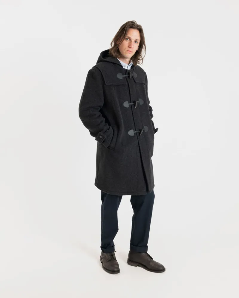 Hot Gloverall Drake Duffle Coat Charcoal