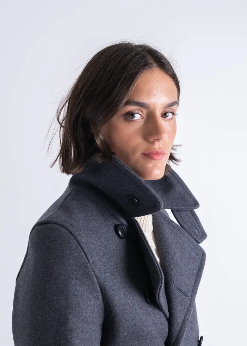 Clearance Gloverall Ellen Peacoat Grey