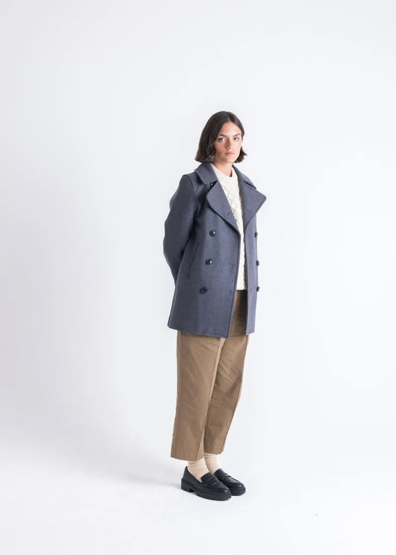 Clearance Gloverall Ellen Peacoat Grey