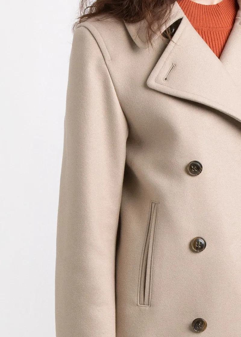 New Gloverall Ellen Peacoat Mink