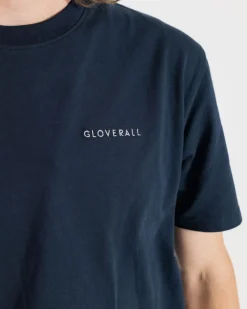 Best Gloverall Embroidered Organic Cotton T-Shirt Navy