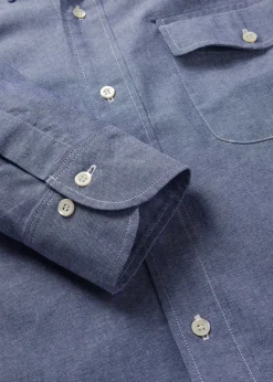 Hot Gloverall Jakes Shirts Navy Chambray Shirt