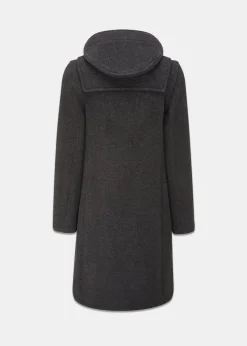 New Gloverall Long Panelled Duffle Coat Charcoal