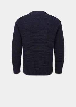 New Gloverall Moss Stitch Cardigan Navy