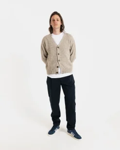 Discount Gloverall Moss Stitch Cardigan Oatmeal