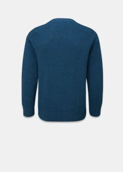 Hot Gloverall Moss Stitch Cardigan Petrol