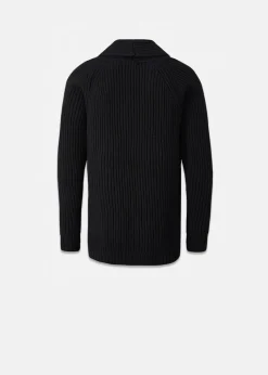 Hot Gloverall Shawl Collar Cardigan Black