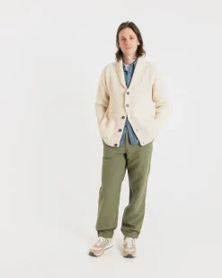 Hot Gloverall Shawl Collar Cardigan Ecru