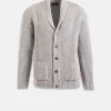 Outlet Gloverall Shawl Collar Cardigan Light Grey