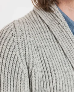 Outlet Gloverall Shawl Collar Cardigan Light Grey