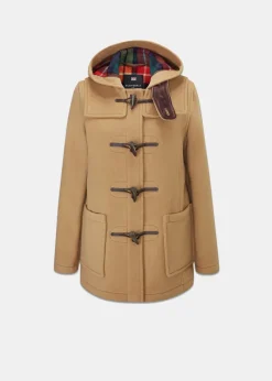 Online Gloverall Short Slim Fit Duffle Coat Camel Buchanan