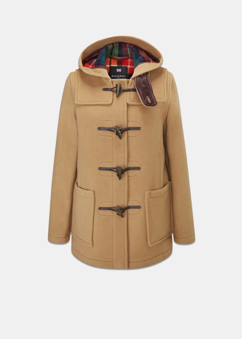 Online Gloverall Short Slim Fit Duffle Coat Camel Buchanan