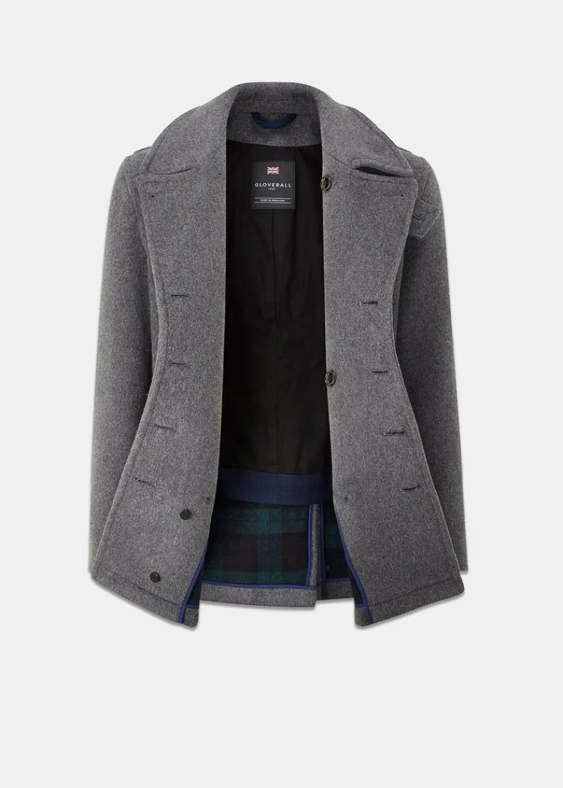 Hot Gloverall Tartan Churchill Peacoat Grey Black Watch
