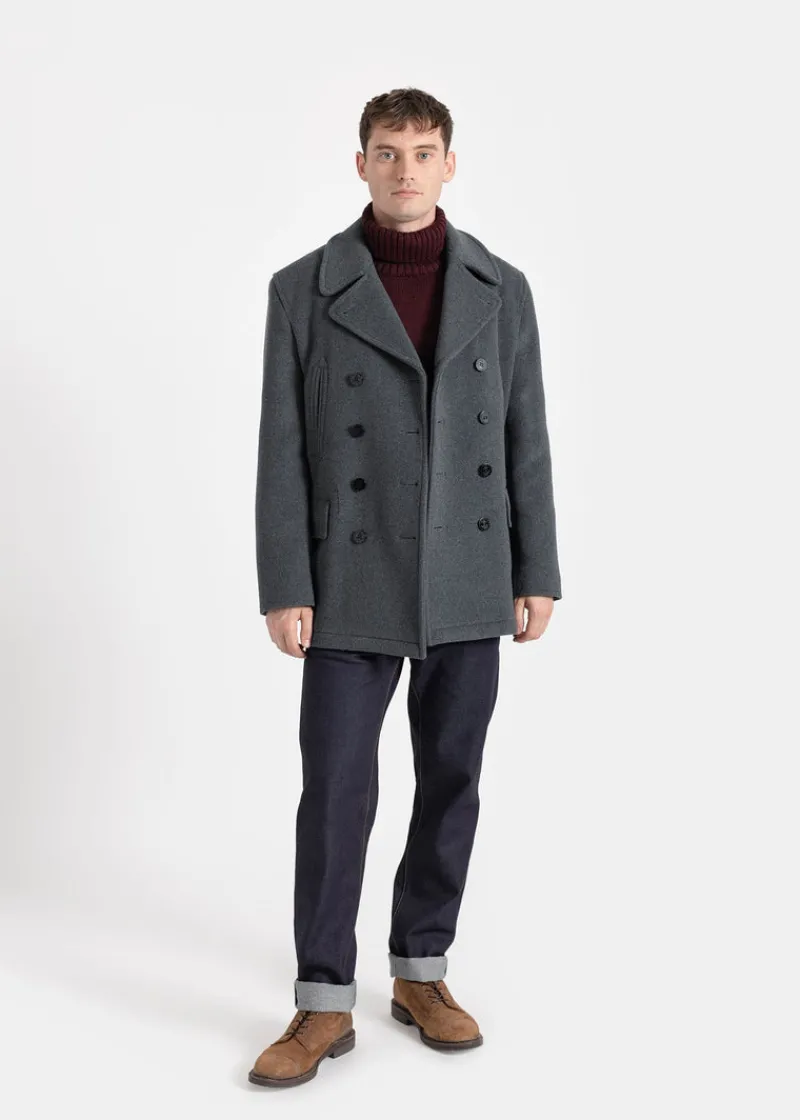 Hot Gloverall Tartan Churchill Peacoat Grey Black Watch
