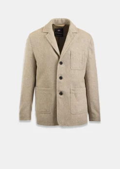 New Gloverall Textured Worker Blazer Tan