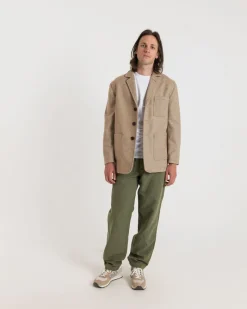New Gloverall Textured Worker Blazer Tan