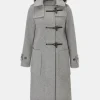 Clearance Gloverall Unlined Slim Fit Duffle Coat Grey