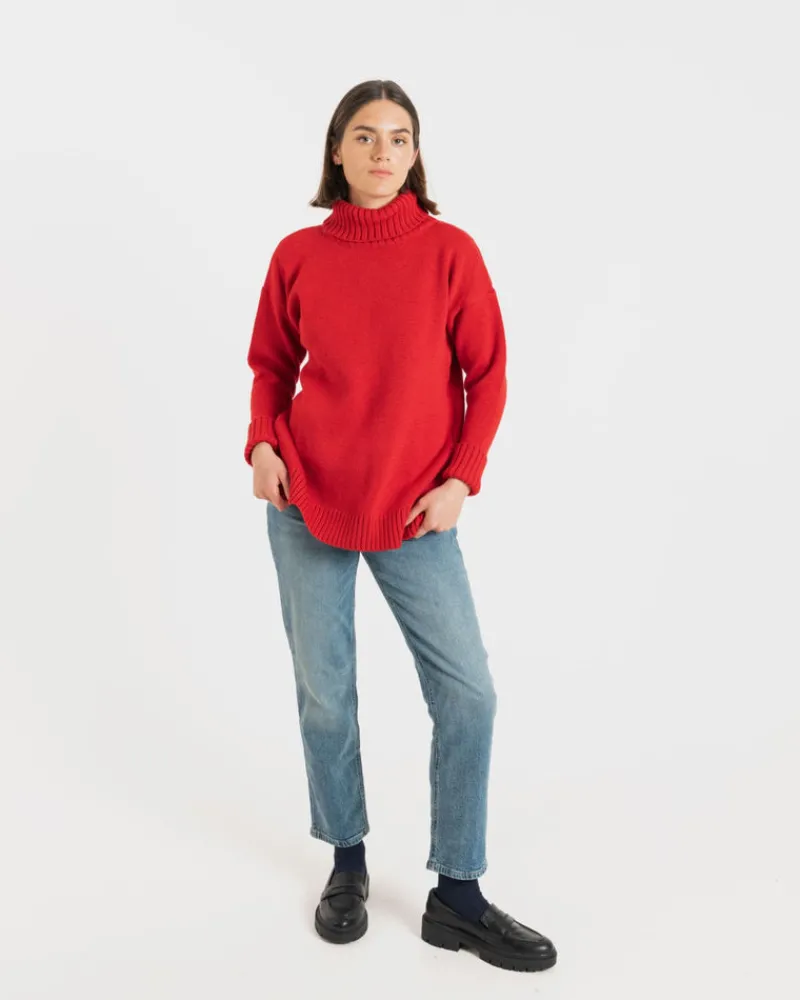 Clearance Gloverall Women's Submariner Jumper Red